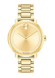 Movado Bold Yellow Gold Dial Yellow Gold Steel Strap Watch For Women - 3600085