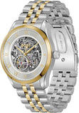 Hugo Boss Principle Skeleton Silver Dial Two Tone Steel Strap Watch for Men - 1514237