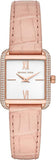 Michael Kors Lake Quartz White Dial Pink Leather Strap Watch For Women - MK2763
