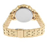 Fossil Neutra Chronograph Gold Dial Gold Steel Strap Watch for Women - ES5219