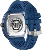 Philipp Plein The SKeleton Blue Dial Blue Silicone Strap Watch for Men - PWVBA0323