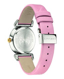 Versace V-Motif Silver Dial Pink Leather Strap Watch for Women - VERE00118