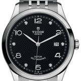 Tudor 1926 Automatic Diamonds Black Dial Silver Steel Strap Watch for Men - M91650-0004