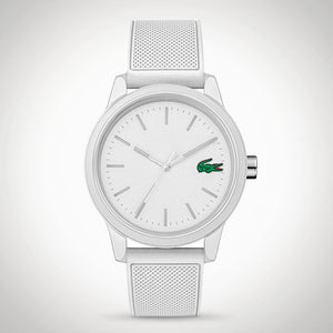 Lacoste 12.12 White Dial White Silicon Strap Watch for Men - 2010984