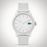 Lacoste 12.12 White Dial White Silicon Strap Watch for Men - 2010984
