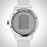 Lacoste 12.12 White Dial White Silicon Strap Watch for Men - 2010984