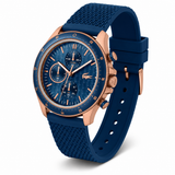 Lacoste Neoheritage Chronograph Blue Dial Blue Silicone Strap Watch for Men - 2011253