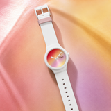 Lacoste Goa Two Tone Dial White Silicon Strap Watch for Women - 2020107