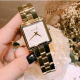 Michael Kors Lake Quartz White Dial Gold Steel Strap Watch For Women - MK3644