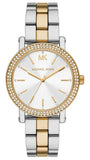 Michael Kors Corey Analog Silver Dial Two Tone Steel Strap Watch for Women - MK7348