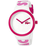 Lacoste Goa White Dial Two Tone Silicone Strap Watch for Woman - 2020106