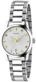 Gucci G Timeless White Dial Silver Steel Strap Watch For Women - YA126572A