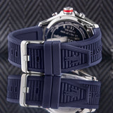 Lacoste Tiebreaker Chronograph Blue Dial Blue Silicon Strap Watch for Men - 2011154