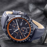 Lacoste Apext Blue Dial Blue Leather Strap Watch for Men - 2011297
