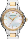 Emporio Armani Mia Quartz Mother of Pearl Dial Two Tone Steel Strap Watch For Women - AR11524