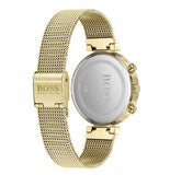 Hugo Boss Flawless White Dial Gold Mesh Bracelet Watch for Women - 1502552