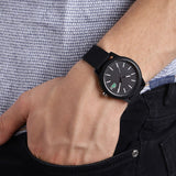 Lacoste 12.12 Black Dial Black Silicon Strap Watch for Men - 2010986