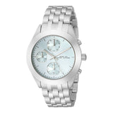 Marc Jacobs Peeker Chronograph Silver Dial Silver Steel Strap Watch for Women - MBM3371