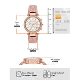 Michael Kors Parker Chronograph White Dial Pink Leather Strap Watch For Women - MK6935