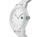 Lacoste 12.12 White Dial White Silicon Strap Watch for Men - 2010984