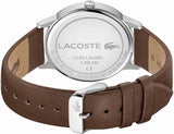 Lacoste Madrid Grey Dial Brown Leather Strap Watch for Men - 2011033