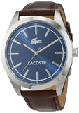 Lacoste Edmonton Blue Dial Brown Leather Strap Watch for Men - 2010889