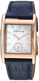 Movado Heritage Mother of Pearl White Dial Blue Leather Strap Watch For Women - 3650052