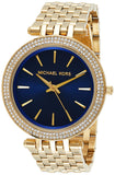 Michael Kors Darci Blue Dial Gold Steel Strap Watch for Women - MK3406