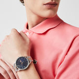 Lacoste Vienna Blue Dial Two Tone Steel Strap Watch for Men - 2011048