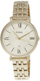 Fossil Jacqueline White Dial Gold Steel Strap Watch for Women - ES3434