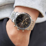 Maserati Epoca Chronograph Black Dial Silver Steel Strap Watch For Men - R8873618017