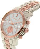 Michael Kors Runway Chronograph Blue Dial Two Tone Steel Strap Watch For Women - MK6166
