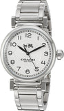 Coach Madison White Dial Silver Steel Strap Watch for Women - 14502394