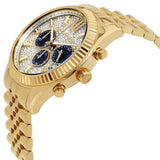 Michael Kors Lexington Crystals Gold Dial Gold Steel Strap Watch for Men - MK8494