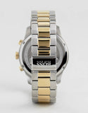 Hugo Boss Professional Black Dial Two Tone Steel Strap Watch for Men - 1513529