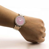 Michael Kors Darci Red DIal Rose Gold Stainless Steel Strap Watch for Women - MK3378