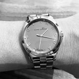 Marc Jacobs Henry Silver Dial Silver Steel Strap Watch for Women - MBM3210