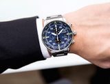 Citizen Eco Drive Chronograph Blue Dial Silver Stainless Steel Watch For Men - CA0690-88L