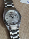 Emporio Armani Classic Silver Dial Silver Steel Strap Watch for Men - AR5894