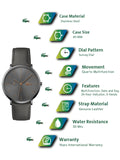 Lacoste Moon Gray Dial Gray Leather Strap Watch for Men - 2011059