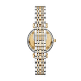 Emporio Armani Gianni T-Bar Beige Dial Two Tone Steel Strap Watch for Women - AR11702