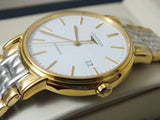 Longines Presence 38.5mm Automatic White Dial Two Tone Steel Strap Watch for Men - L4.921.2.12.7
