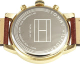 Tommy Hilfiger Jake Quartz White Dial Brown Leather Strap Watch for Men - 1791231