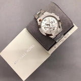 Michael Kors Wyatt White Dial Silver Steel Strap Watch For Women - MK5932