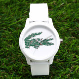 Lacoste 12.12 White Dial White Silicone Strap Watch for Men - 2011039