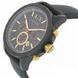 Armani Exchange Outerbanks Chronograph Blue Dial Blue Silicone Strap Watch For Men - AX1335