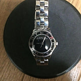 Marc Jacobs Blade Black Dial Silver Steel Strap Watch for Women - MBM3059