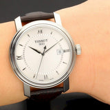 Tissot T Classic Bridgeport Silver Dial Brown Leather Strap Watch For Men - T097.410.16.038.00
