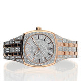 Bulova Phantom Crystal Silver Dial Two Tone Steel Strap Watch for Men - 98B324