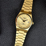 Tissot PRX Powermatic 80 Gold Dial Gold Steel Strap Watch for Men - T137.207.33.021.00